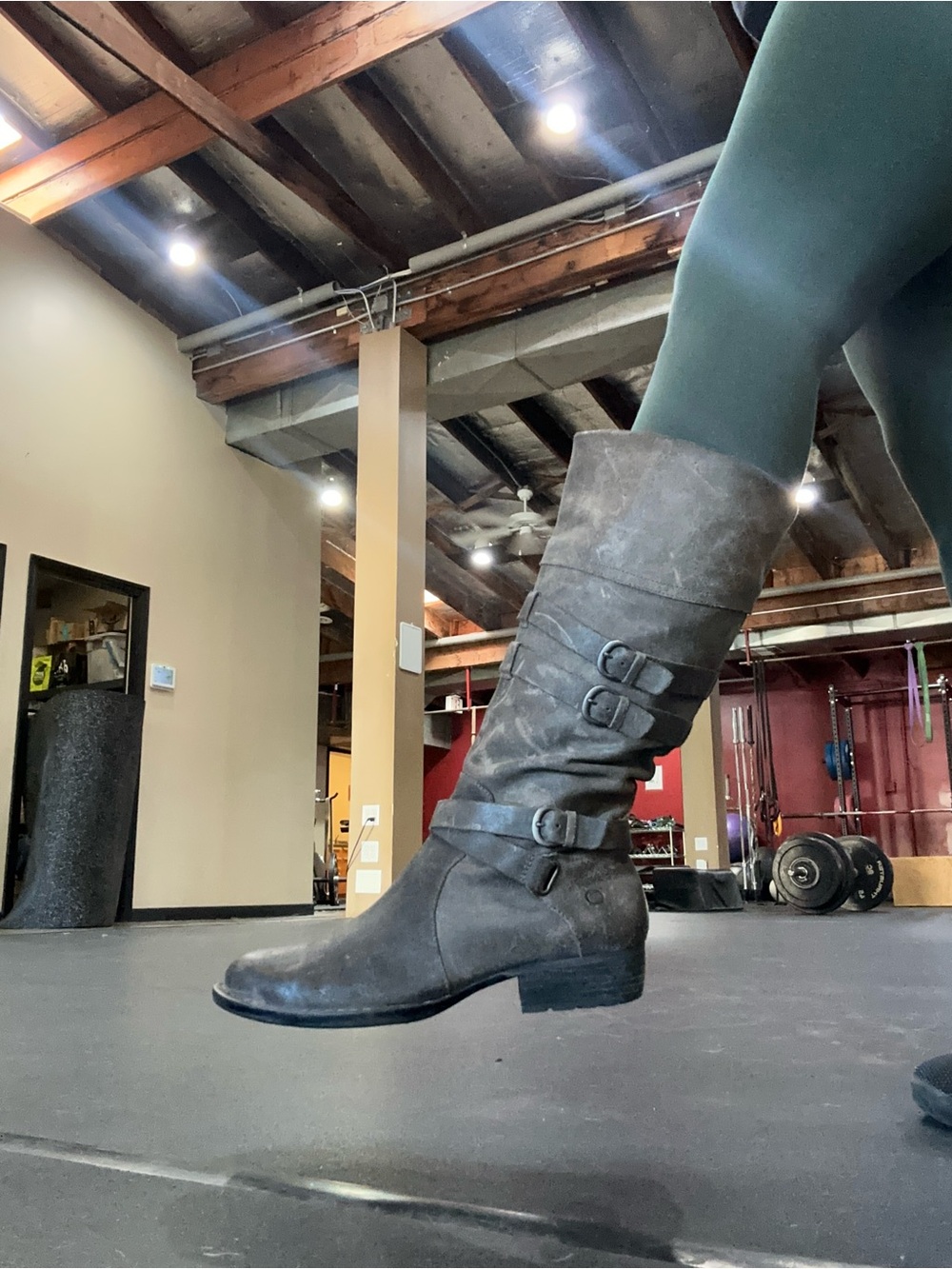 Classic Women's Mid-Calf Buckle Riding Boots - Brown Women’s Size 11